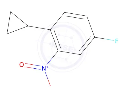 Chemical structure of 1-Cyclopropyl-4-fluoro-2-nitrobenzene