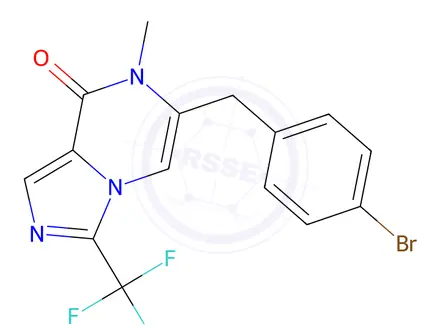 Chemical structure of 6-(4-Bromobenzyl)-7-methyl-3-(trifluoromethyl)imidazo[1,5-a]pyrazin-8(7H)-one