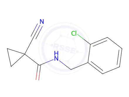 Chemical structure of N-[(2-Chlorophenyl)methyl]-1-cyanocyclopropane-1-carboxamide