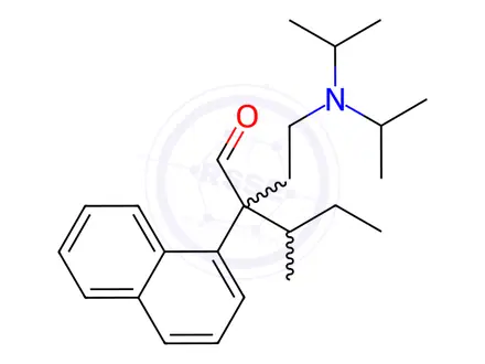 Chemical structure of α-[2-[Bis(isopropyl)amino]ethyl]-α-(sec-butyl)-1-naphthaleneacetaldehyde