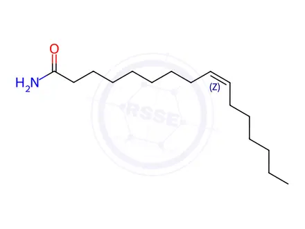 Chemical structure of (9Z)-9-Hexadecenamide