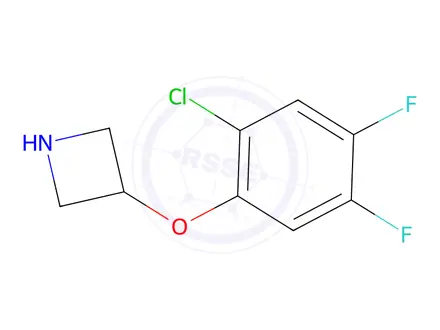 Chemical structure of 3-(2-Chloro-4,5-difluorophenoxy)azetidine