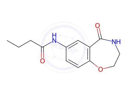 Chemical structure of N-(5-Oxo-2,3,4,5-tetrahydrobenzo[f][1,4]oxazepin-7-yl)butyramide