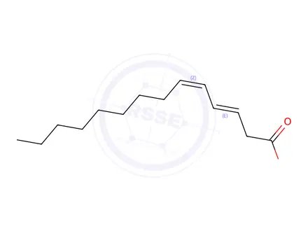 Chemical structure of (3E,5Z)-3,5-Tetradecadienoic acid