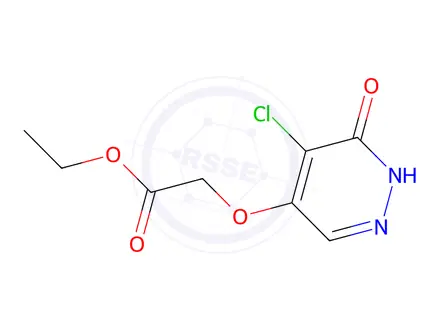 Chemical structure of Ethyl 2-((5-chloro-6-oxo-1,6-dihydropyridazin-4-yl)oxy)acetate