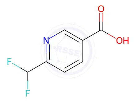 Chemical structure of 6-(Difluoromethyl)nicotinic Acid