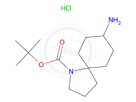 Chemical structure of Tert-butyl 8-amino-1-azaspiro[4.5]Decane-1-carboxylate hydrochloride