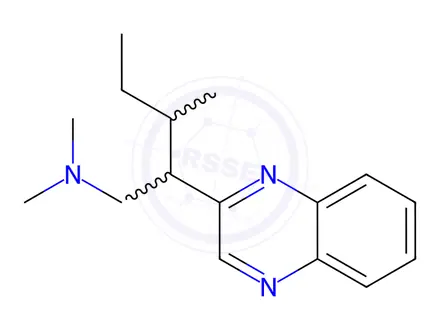 Chemical structure of N,N-Dimethyl-β-(1-methylpropyl)-2-quinoxalineethanamine