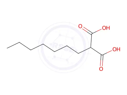 Chemical structure of 2-Heptylmalonic acid