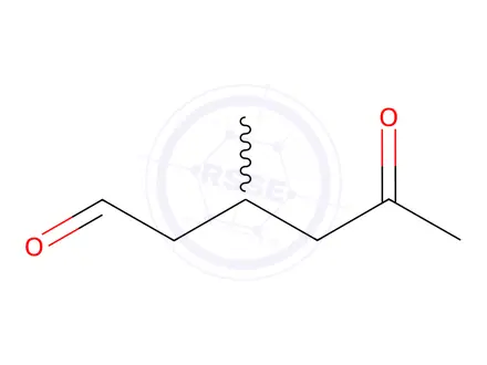 Chemical structure of Hexanal, 3-methyl-5-oxo-(9CI)