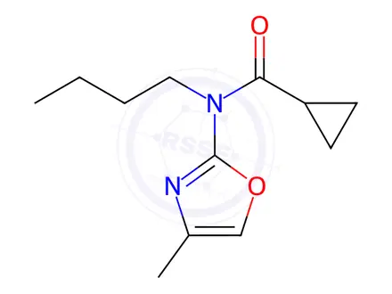 Chemical structure of N-Butyl-N-(4-methyloxazol-2-yl)cyclopropanecarboxamide