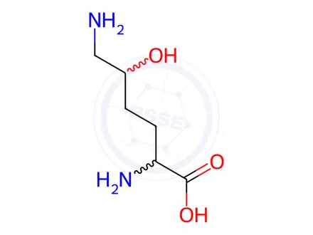 Chemical structure of (2S,5R)-2,6-Diamino-5-hydroxyhexanoic acid dihydrochloride hydrate