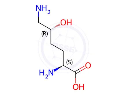 Chemical structure of 5-Hydroxy-L-lysine