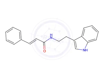 Chemical structure of N-[2-(1H-Indol-3-yl)ethyl]-3-phenylprop-2-enamide