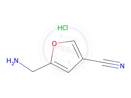 Chemical structure of 5-Aminomethyl-furan-3-carbonitrile hydrochloride