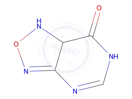 Chemical structure of [1,2,5]Oxadiazolo[3,4-d]pyrimidin-7(6H)-one, 1,7a-dihydro-(8CI)