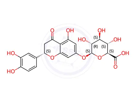 Chemical structure of Eriodictyol 7-O-glucuronide