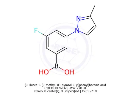 Chemical structure of (3-Fluoro-5-(3-methyl-1H-pyrazol-1-yl)phenyl)boronic acid