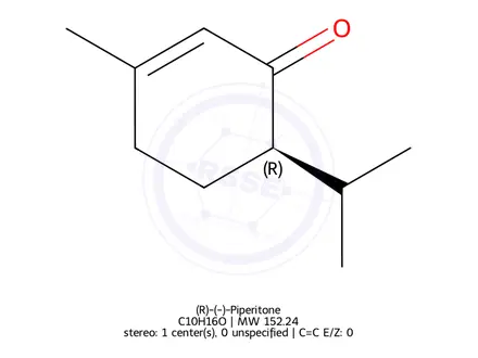 Chemical structure of (R)-(-)-Piperitone