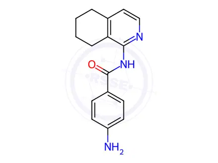 Chemical structure of Benzamide, 4-amino-N-(5,6,7,8-tetrahydro-1-isoquinolinyl)-