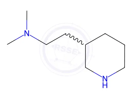 Chemical structure of N,N-dimethyl-2-(piperidin-3-yl)ethan-1-amine