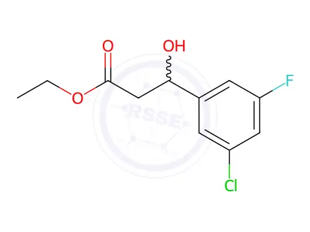 Chemical structure of Ethyl 3-chloro-5-fluoro-β-hydroxybenzenepropanoate