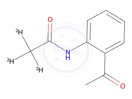 Chemical structure of N-(2-acetylphenyl)acetamide-d3