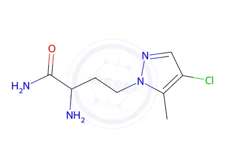 Chemical structure of 2-Amino-4-(4-chloro-5-methyl-1h-pyrazol-1-yl)butanamide