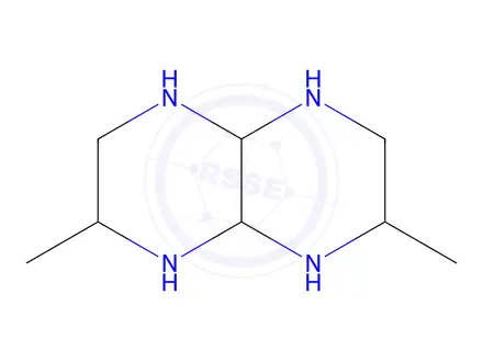 Chemical structure of Pyrazino[2,3-b]pyrazine, decahydro-2,7-dimethyl-, (2-alpha-,4a-ba-,7-alpha-,8a-alpha-)-(9CI)
