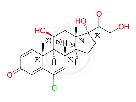 Chemical structure of Methylprednisolone Impurity 33 (Cloprednol)