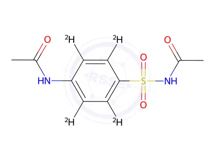 Chemical structure of N1,N4-Diacetylsulfanilamide-d4