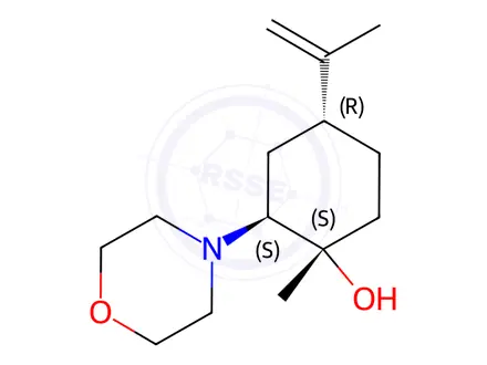 Chemical structure of (1S,2S,4R)-1-Methyl-4-(1-methylethenyl)-2-(4-morpholinyl)cyclohexanol