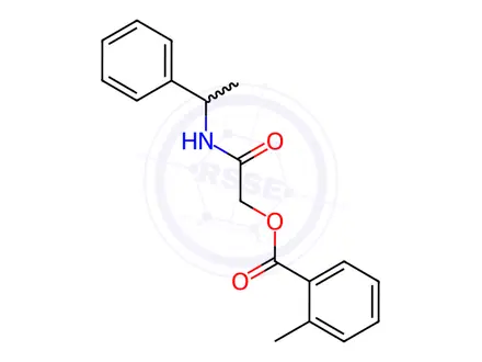 Chemical structure of 2-Oxo-2-((1-phenylethyl)amino)ethyl 2-methylbenzoate