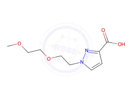Chemical structure of 1-(2-(2-Methoxyethoxy)ethyl)-1H-pyrazole-3-carboxylic acid