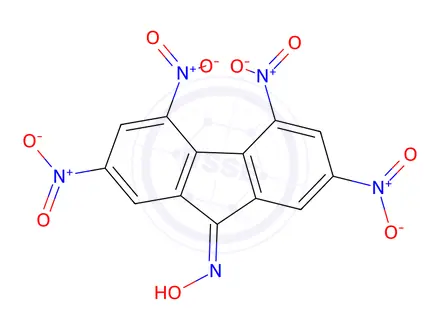 Chemical structure of 2,4,5,7-Tetranitro-9H-fluoren-9-one oxime
