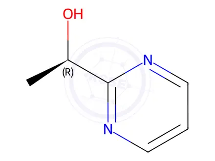 Chemical structure of 2-Pyrimidinemethanol, alpha-methyl-, (R)-(+)-(8CI)