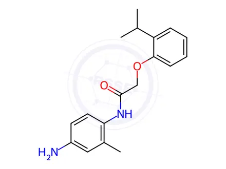 Chemical structure of N-(4-Amino-2-methylphenyl)-2-(2-isopropylphenoxy)-acetamide