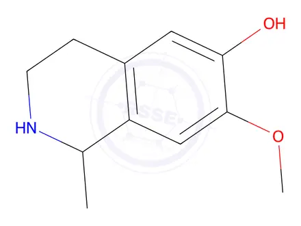 Chemical structure of 7-Methoxy-1-methyl-1,2,3,4-tetrahydro-isoquinolin-6-ol
