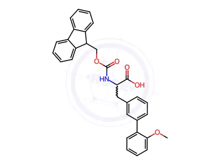 Chemical structure of Fmoc-3-(2-methoxyphenyl)-DL-phenylalanine