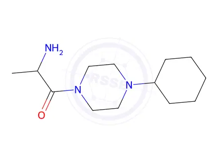 Chemical structure of 2-amino-1-(4-cyclohexylpiperazin-1-yl)propan-1-one