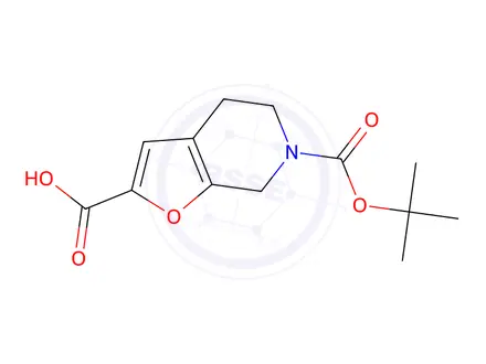 Chemical structure of 6-(tert-Butoxycarbonyl)-4,5,6,7-tetrahydrofuro[2,3-c]pyridine-2-carboxylic acid