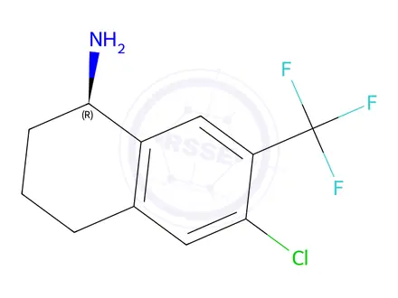 Chemical structure of (R)-6-Chloro-7-(trifluoromethyl)-1,2,3,4-tetrahydronaphthalen-1-amine