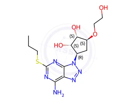 Chemical structure of Ticagrelor Impurity H