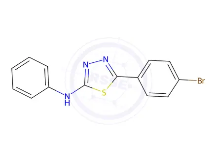 Chemical structure of 5-(4-Bromophenyl)-N-phenyl-1,3,4-thiadiazol-2-amine