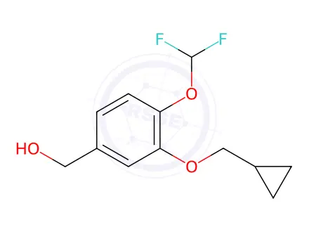 Chemical structure of (3-(cyclopropylMethoxy)-4-(difluoroMethoxy)phenyl)Methanol