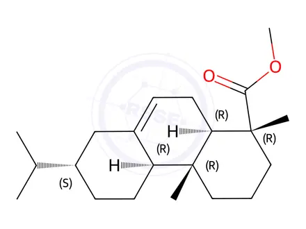Chemical structure of (1R)-1,2,3,4,4a,4bα,5,6,7,8,10,10aα-Dodecahydro-1,4aβ-dimethyl-7α-(1-methylethyl)-1α-phenanthrenecarboxylic acid methyl ester