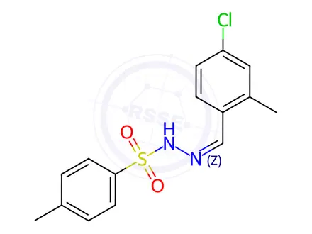 Chemical structure of N'-(4-chloro-2-methylbenzylidene)-4-methylbenzenesulfonohydrazide