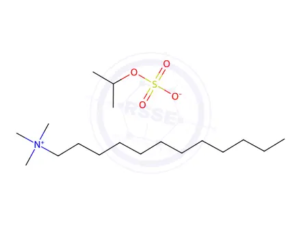 Chemical structure of dodecyltrimethylammonium isopropyl sulphate