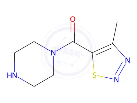 Chemical structure of (4-Methyl-1,2,3-thiadiazol-5-yl)(piperazin-1-yl)methanone