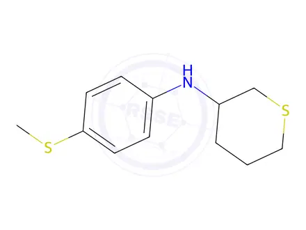 Chemical structure of n-(4-(Methylthio)phenyl)tetrahydro-2h-thiopyran-3-amine
